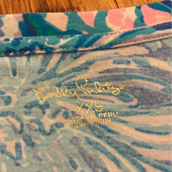 Lilly Pulitzer Purple Finn Top - Long Sleeve Summer Shirt - EUC - Size XXS - Picture 3 of 3